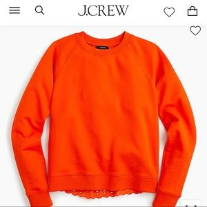 J. Crew eyelet back sweatshirt. Size Large.